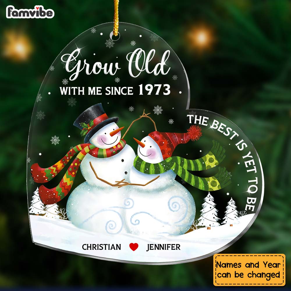 Personalized 40th Wedding Anniversary Grow Old With Me Since Ornament 29479 Primary Mockup