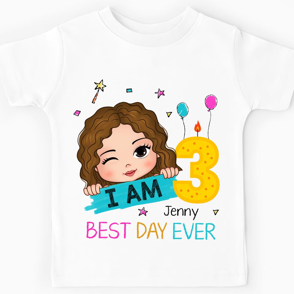 Personalized Birthday Gift For Granddaughter I Am 3 Kid T Shirt 29594 Mockup Black