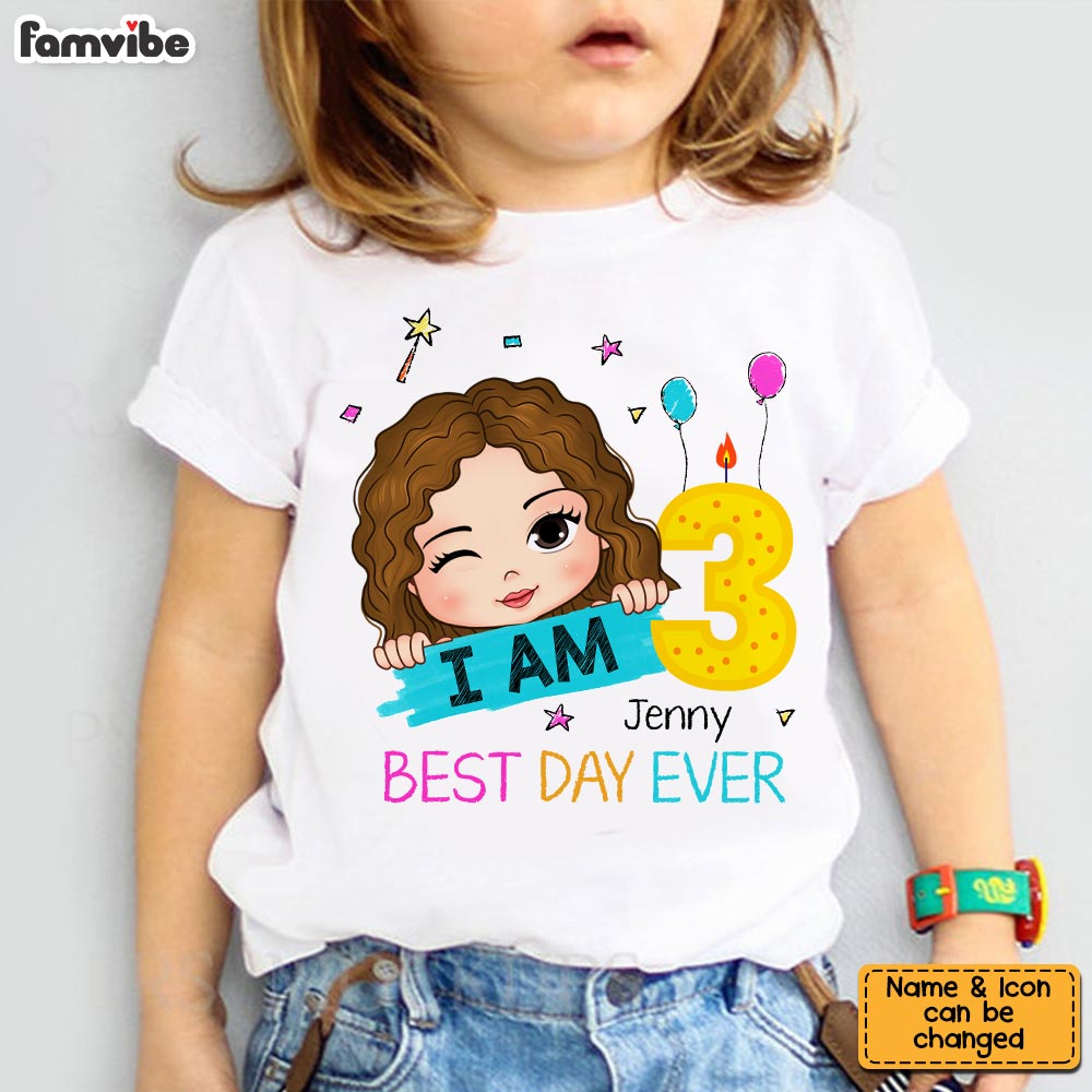 Personalized Birthday Gift For Granddaughter I Am 3 Kid T Shirt 29594 Mockup Black