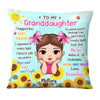 Personalized Gift For Granddaughter To My Granddaughter Sunflower Theme Pillow 30887 1