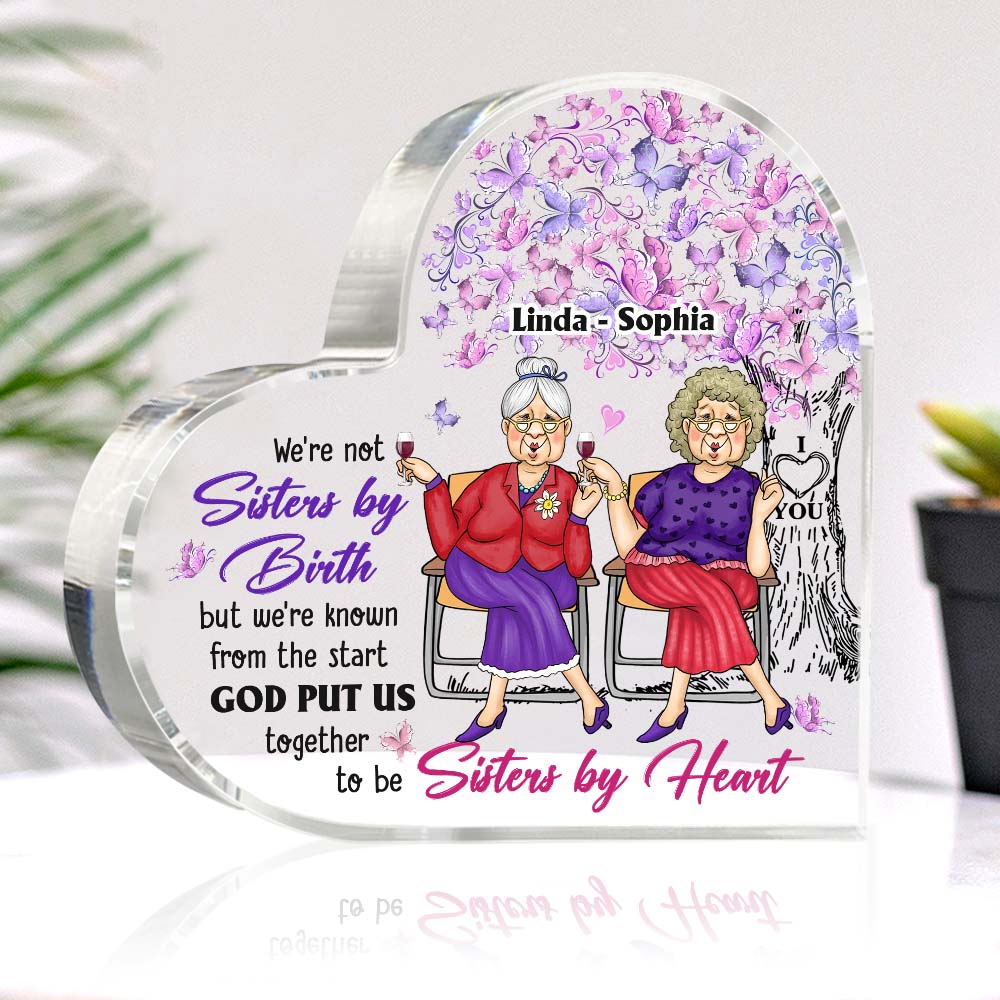 Personalized Gift For Friends Sisters By Heart Acrylic Plaque 31226 Primary Mockup