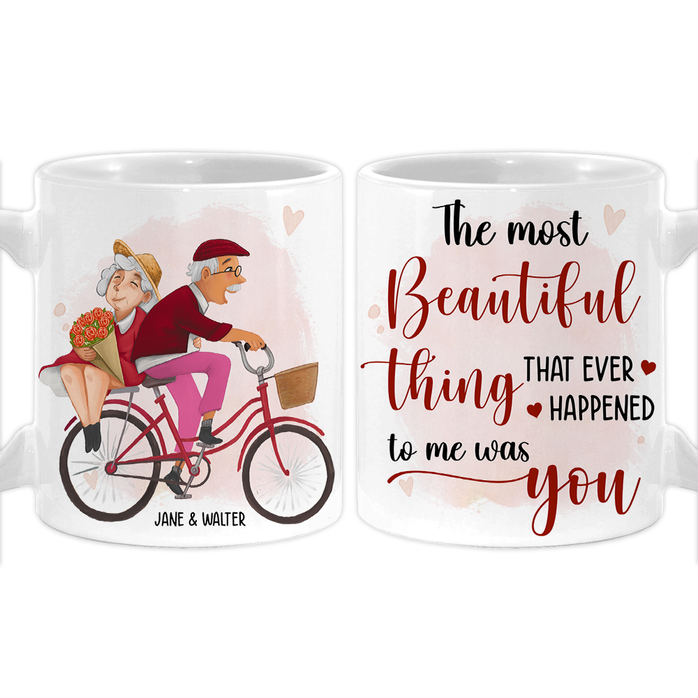 Personalized Couple The Most Beautiful Thing That Ever Happened To Me Was You Mug 31391 Primary Mockup