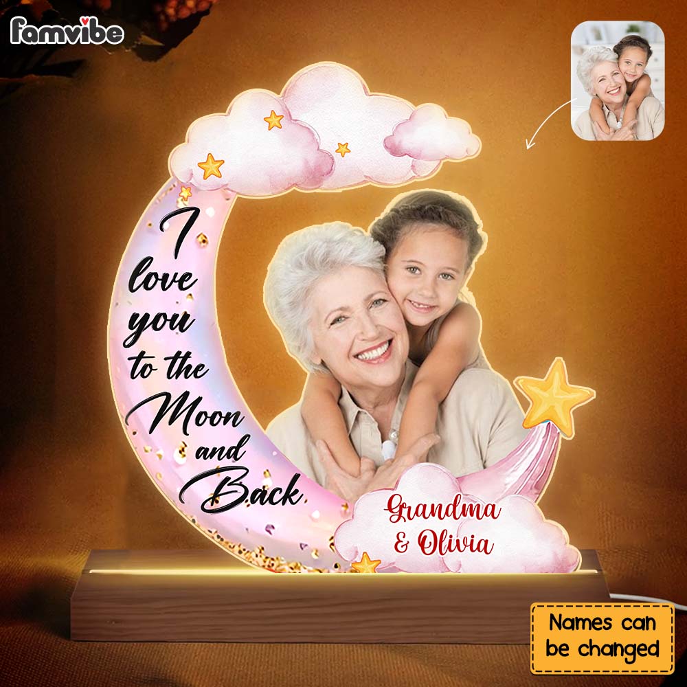 Personalized Gif For Granddaughter Custom Photo Plaque LED Lamp Night Light 31502 Primary Mockup