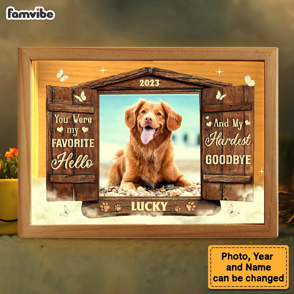 Personalized Gift For Dog Lovers You Were My Favorite Hello Picture Frame Light Box 31697 Primary Mockup