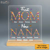 Personalized Gift For Nana First Mom Now Grandma Flower Pattern Plaque LED Lamp Night Light 32078 1