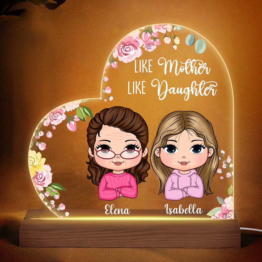 Personalized Like Mother Like Daughter Plaque LED Lamp Night Light 32280 Primary Mockup