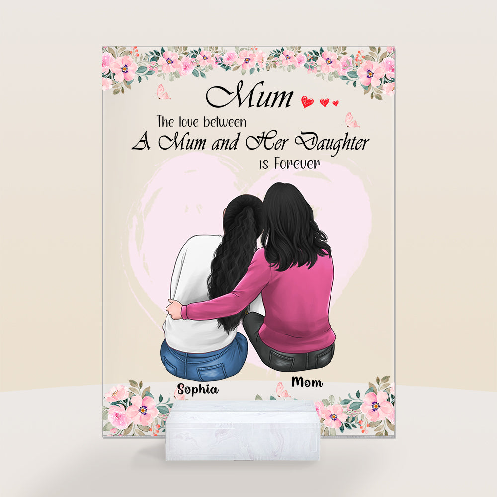 Personalized Gift For Mom The Love Between Acrylic Plaque 32344 Mockup 2
