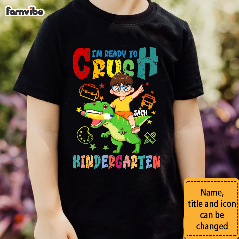 Personalized Gift For Grandson Back To School Kid T Shirt - Kid Hoodie - Kid Sweatshirt 32380 Mockup Black