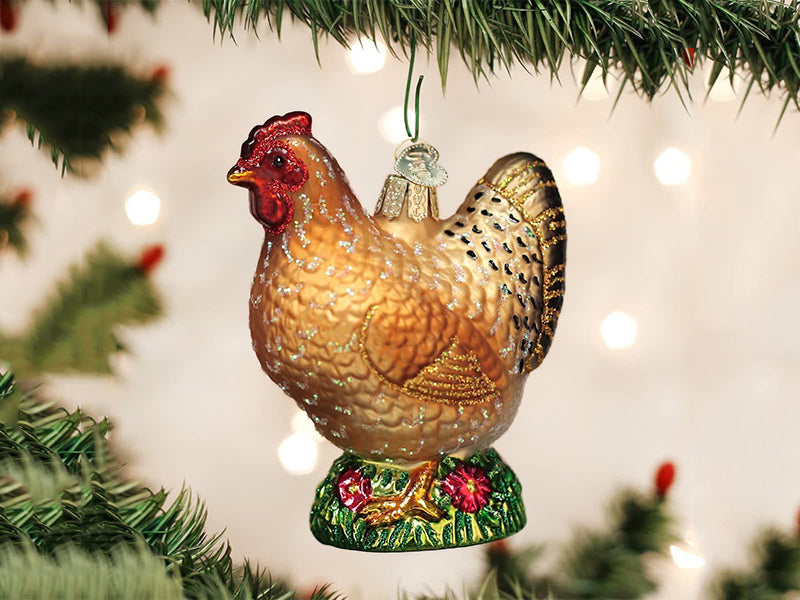 chicken christmas ornaments