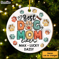 Personalized Gift For Dog Mom Inflated Ornament Circle Ornament 34660 thumb 1