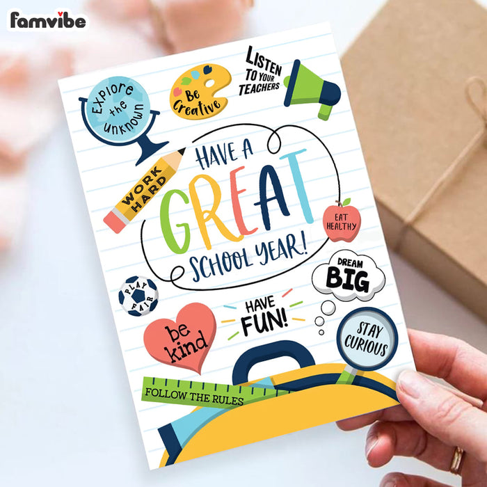 Back to School 1st Day Card 1