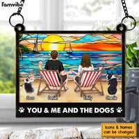 Personalized You And Me And The Dogs Acrylic Mix Wood Suncatcher Ornament 34006 thumb 1