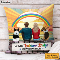 Personalized Gift For Dog Lovers Rainbow Bridge Had Visiting Hours Pillow 34012 thumb 1