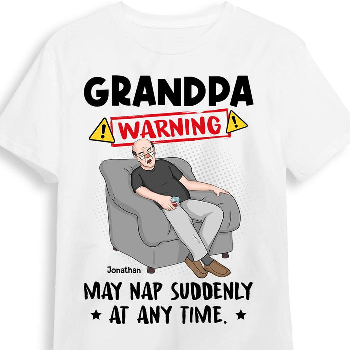 Personalized Gift For Dad Grandpa Funny Warning May Nap Shirt - Hoodie - Sweatshirt 33912 1