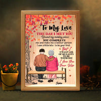 Personalized Couples Gift The Day I Met You Picture Frame Light Box 31127 thumb 1