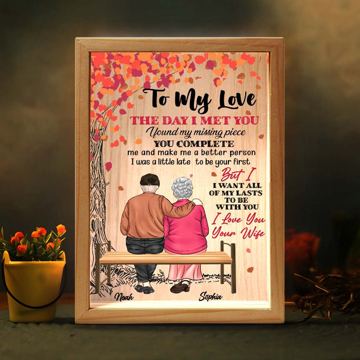 Personalized Couples Gift The Day I Met You Picture Frame Light Box 31127 1