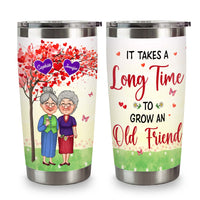 Personalized Friendship Gift  Grow An Old Friend Steel Tumbler 32567 thumb 1