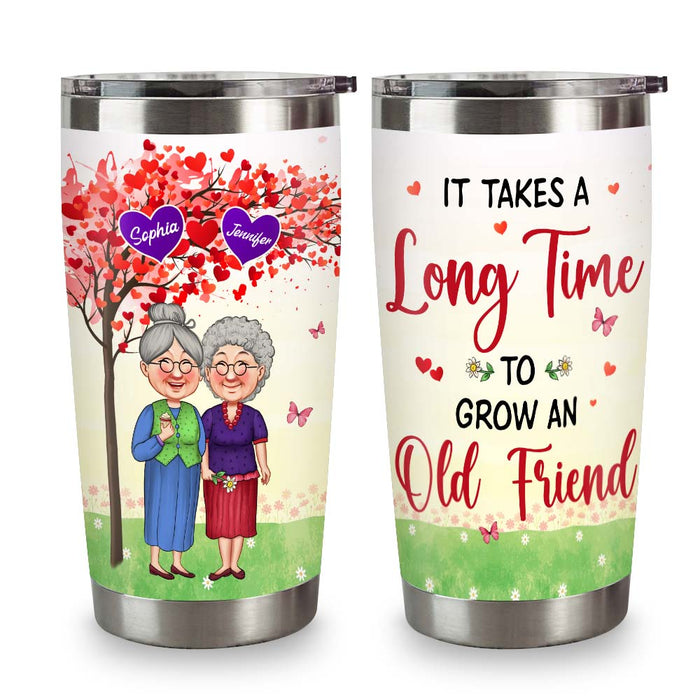 Personalized Friendship Gift  Grow An Old Friend Steel Tumbler 32567 1