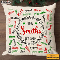 Personalized Family Word Art Name Created In A Moment, Treasured Forever Pillow 36458 thumb 1