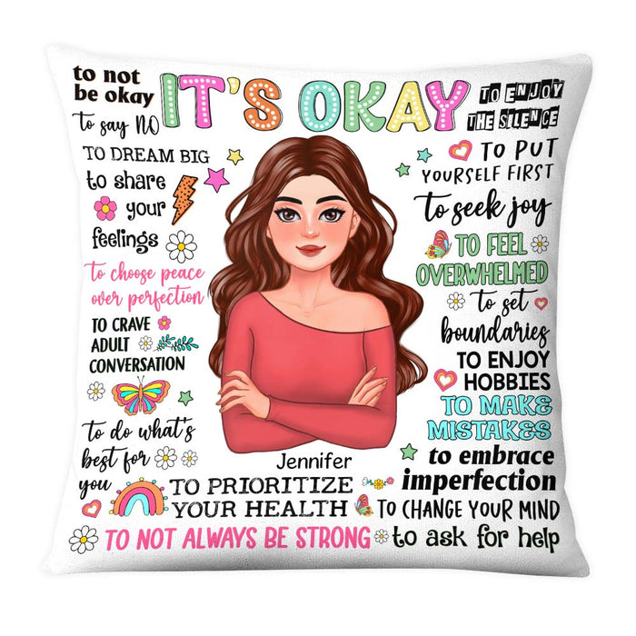Personalized Gift For Woman It's Okey Pillow 34518 1