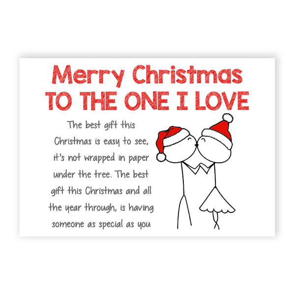 Merry Christmas To The One I Love Card 35372 - Famvibe