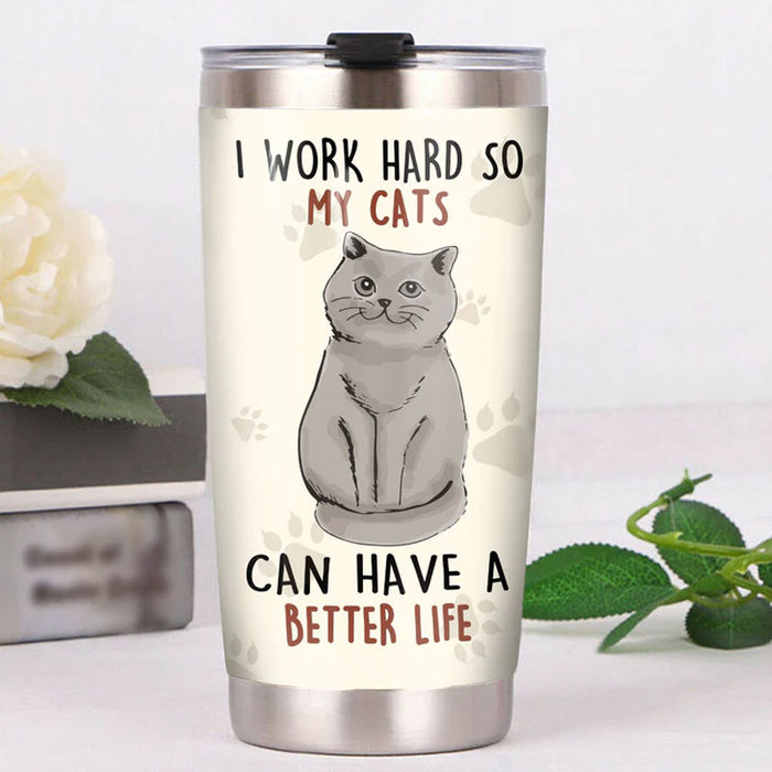 British Shorthair Cat Steel Tumbler MR1804 69O56 1