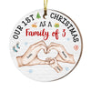 Personalized Baby's First Christmas As A Family Circle Ornament 28492 1