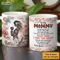 Personalized Gift For First Mother's Day Floral Silhouette Mug 32814 thumb 1