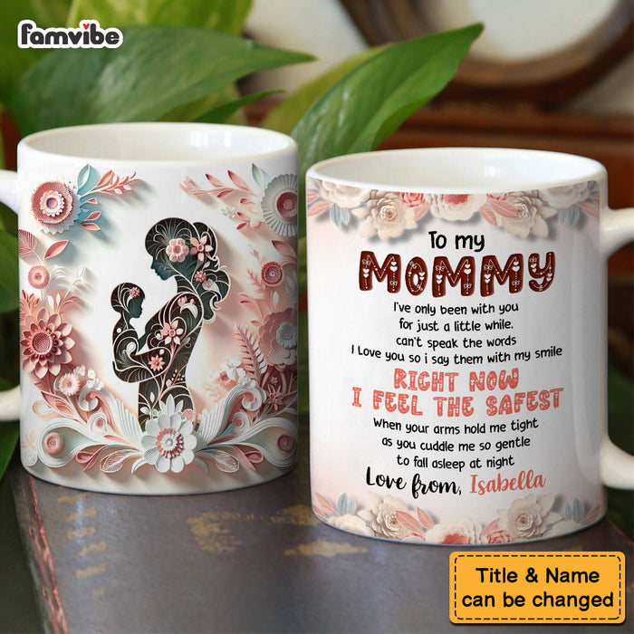 Personalized Gift For First Mother's Day Floral Silhouette Mug 32814 1