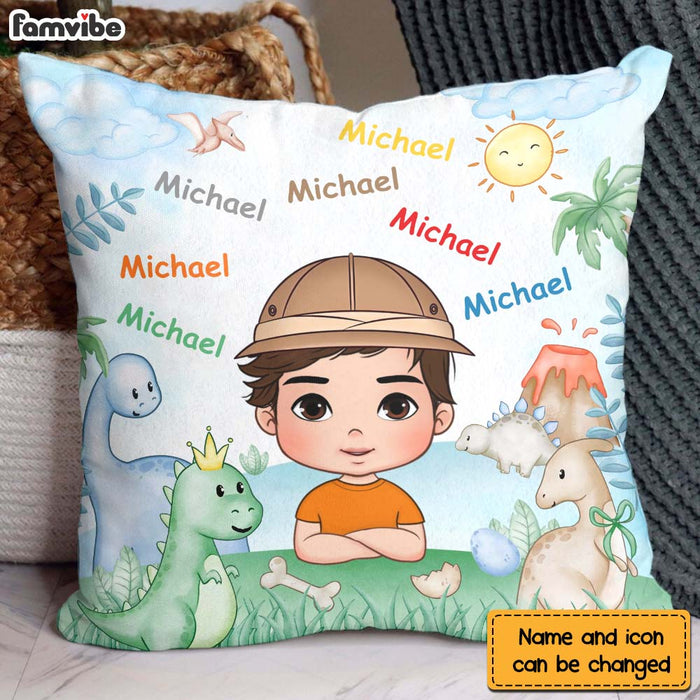 Personalized Gift For Granddaughter Dinosaur Custom Name Pillow 30837 1