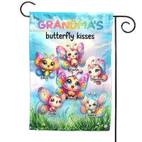 Personalized Gift For Grandma Butterfly Kisses Flag 34554 thumb 1