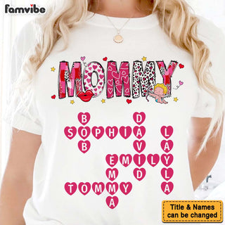 Personalized Grandma Valentine Crossword Art Name Puzzle Shirt Hoodie Sweatshirt 37572 Primary Mockup