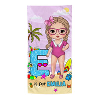 Personalized Gift For Kids Alphabet Beach Towel 34558 thumb 1