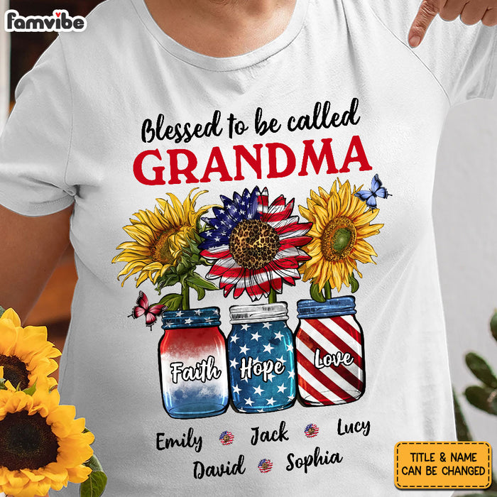 Personalized Faith Hope Love Blessed Grandma Shirt - Hoodie - Sweatshirt 34155 1