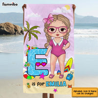 Personalized Gift For Kids Alphabet Beach Towel 34558 thumb 1