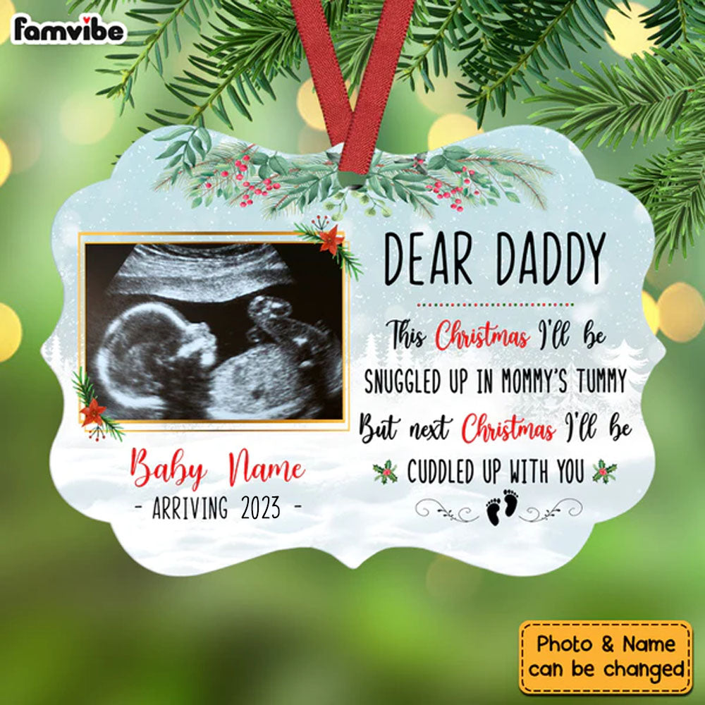 Personalized Baby Ultrasound First Christmas Benelux Ornament NB231 95O57