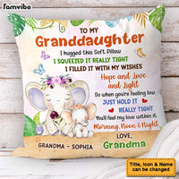 Personalized Gift For Granddaughter I Hugged This Soft Pillow 32048 thumb 1