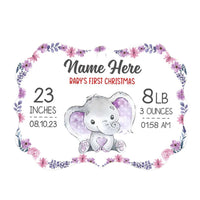 Personalized Elephant Baby First Christmas MDF Benelux Ornament OB82 73O58 thumb 1