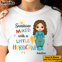 Personalized Gift For Granddaughter Sunshine Mixed With Hurricane Kid T Shirt - Kid Hoodie - Kid Sweatshirt thumb 1