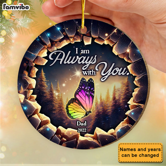 Personalized Memorial Gift I Am Always With You Circle Ornament 34906 1
