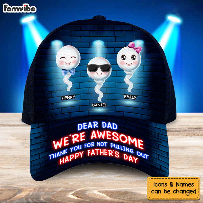 Personalized Gift For Dad Funny We're Awesome Cap 33664 1
