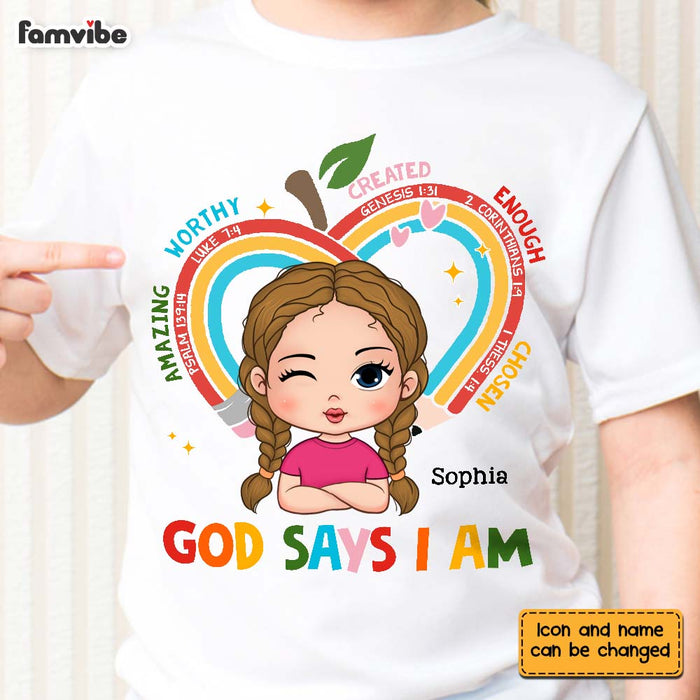 Personalized Gift For Granddaughter School Theme God Says Kid T Shirt - Kid Hoodie - Kid Sweatshirt 34045 1