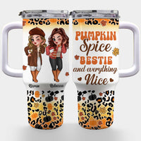 Personalized Fall Vibes Pumpkin Spices 40oz Tumbler With Straw 34098 thumb 1