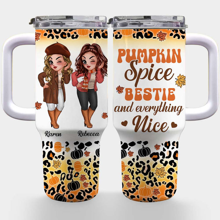 Personalized Fall Vibes Pumpkin Spices 40oz Tumbler With Straw 34098 1