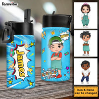 Personalized Gift For Grandson Kid Popart Kids Water Bottle 30475 thumb 1