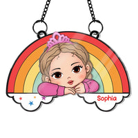 Personalized Gift For Granddaughter  Acrylic Mix Wood Suncatcher Ornament 34144 thumb 1