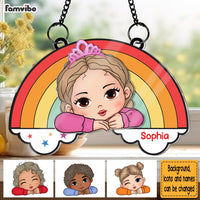 Personalized Gift For Granddaughter  Acrylic Mix Wood Suncatcher Ornament 34144 thumb 1