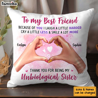 Personalized Gift To my Friend Heart Hands Pillow 32878 thumb 1