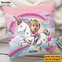 Personalized Unicorn Wonderland Custom Kid Photo Pillow 36927 thumb 1