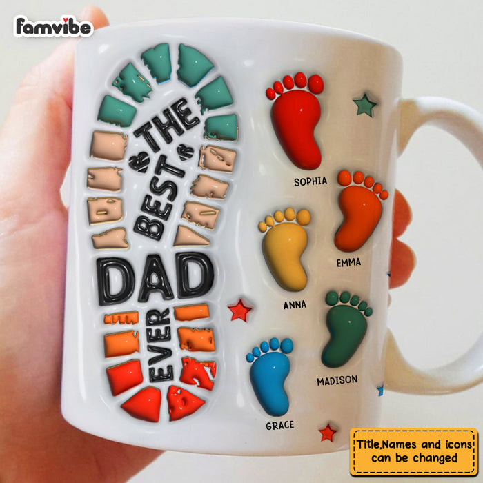 Personalized Gift For Dad Granpa Footprints Mug 33362 1